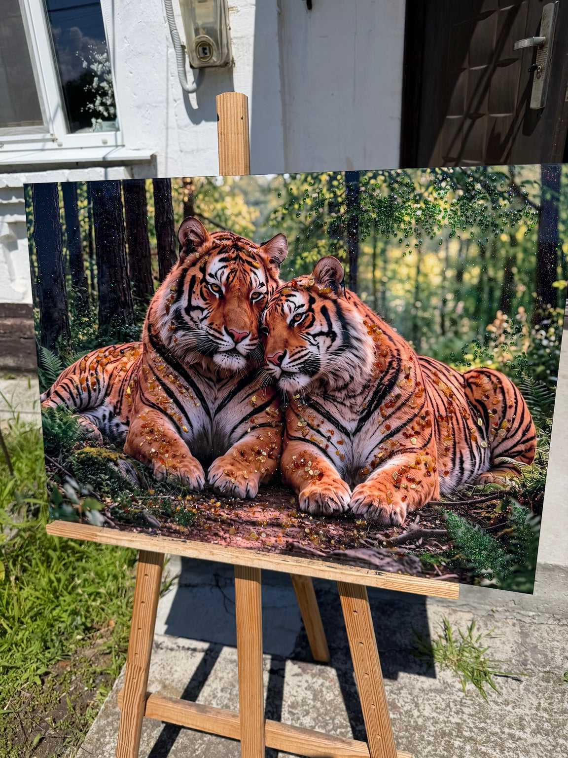 Картина «Тигрина пара — Разом у лісі»