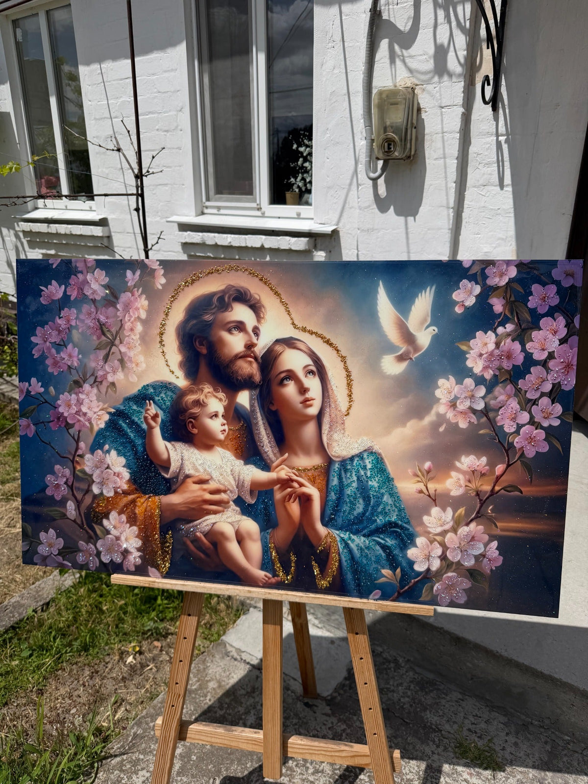 Light-filled religious artwork titled Messenger of Grace by CrystalPrintArt