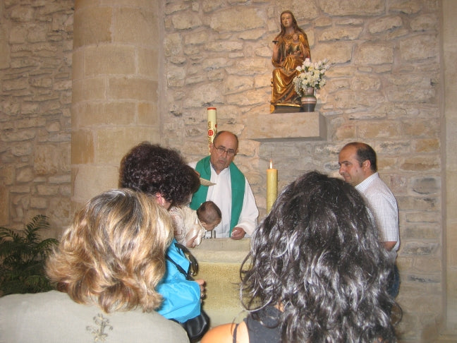 Christening with parents and godparents