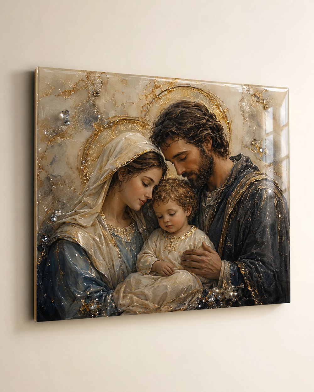A religious picture in a bright modern interior