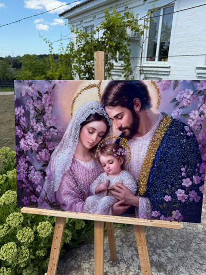 Holy Family - Flowering Faith, religious picture CrystalPrintArt