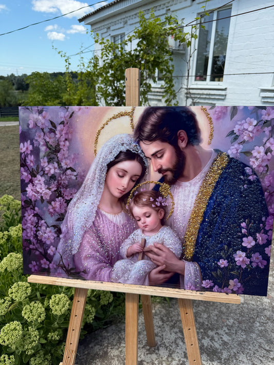 Holy Family - Flowering Faith, religious picture CrystalPrintArt