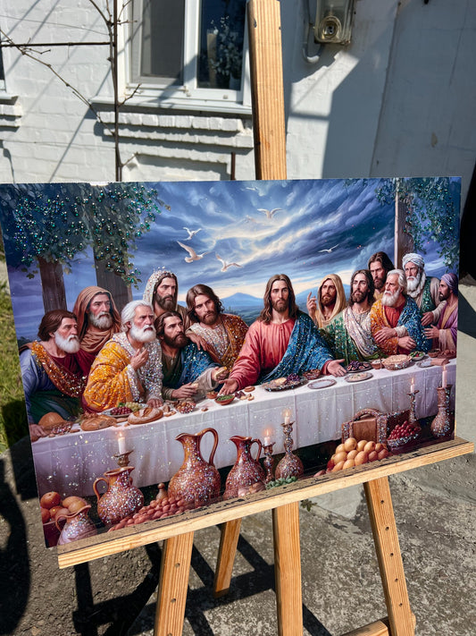 The painting "The Last Supper in Blue Tones" — CrystalPrintArt