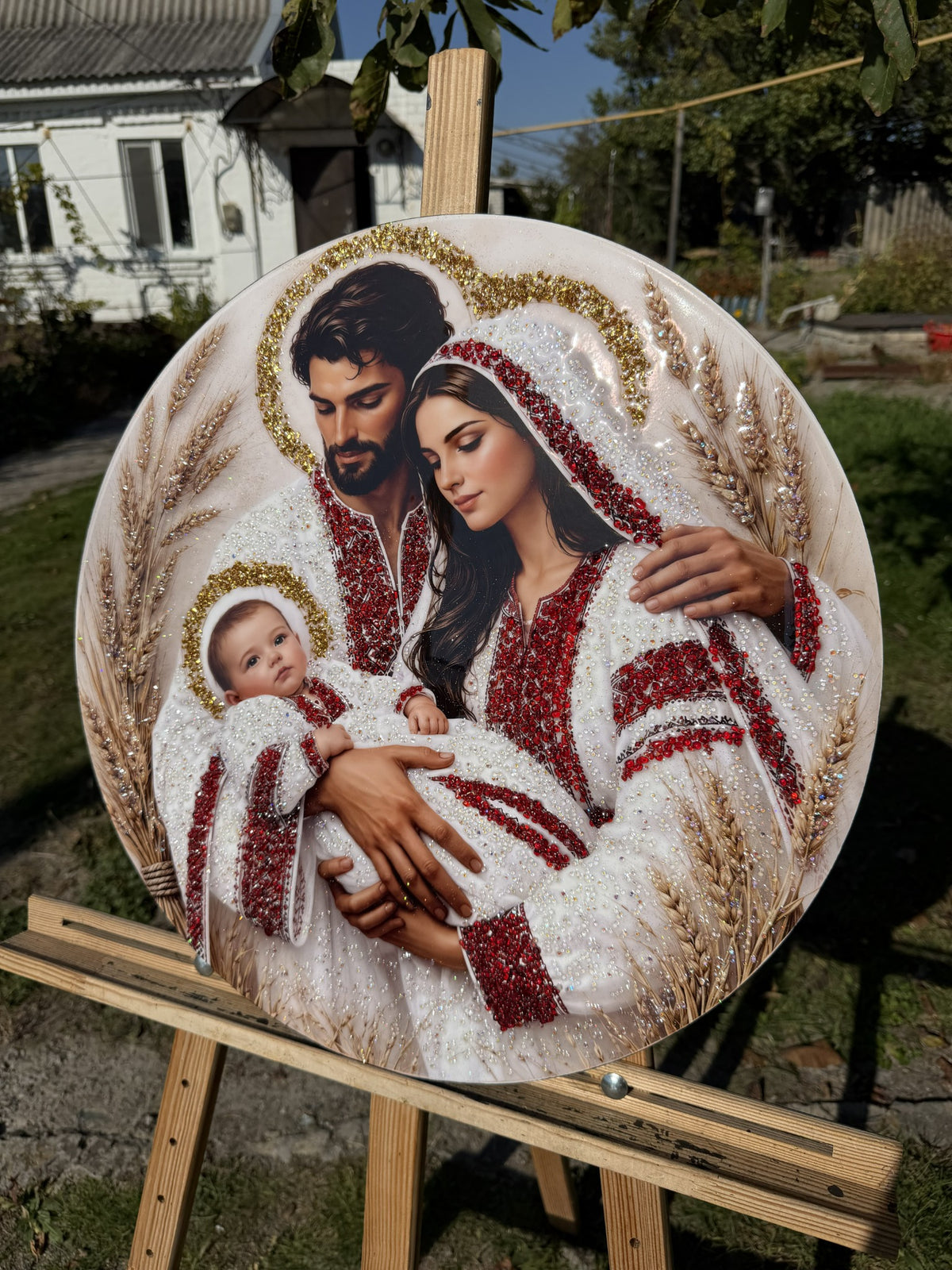Картина «Свята Родина — Українське благословення» — авторська робота Crystal Print Art