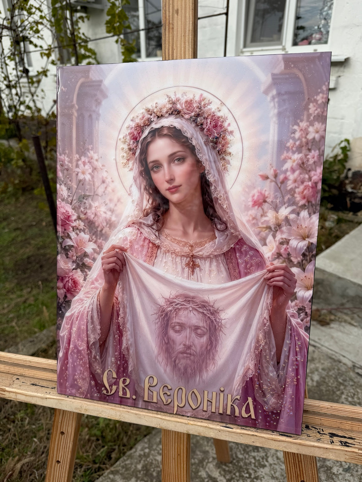 Ікона Святої Вероніки із платом, на якому зображено лик Ісуса Христа